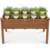 image:imageBest Choice Products Raised Herb Garden Bed Planter Box  Elevated Wooden Planter with 10 Grid Growing Compartments Drainage Holes Vegetable Flower Garden Box for Patio Balcony Backyard  NaturalAcorn