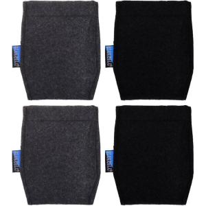 image:imageBCP 4 pcs Pocket Square Card Holder for Mans Suits Black and Dark Gray Color