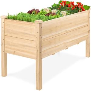 image:imageBest Choice Products 48 x 24 x 30 Raised Garden Bed with Extra Deep 16 Depth Elevated Wood Planter Box Stand for Backyard Patio Balcony Natural Fir Wood  Acorn BrownNatural