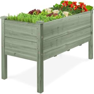 image:imageBest Choice Products 48 x 24 x 30 Raised Garden Bed with Extra Deep 16 Depth Elevated Wood Planter Box Stand for Backyard Patio Balcony Natural Fir Wood  Acorn BrownSage