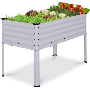 image:imageBest Choice Products 72x24x30in Non Toxic Galvanized Raised Garden Bed Metal Elevated Planter Box Vegetable Garden 100 Non Toxic Materials  CharcoalMoonlight Gray
