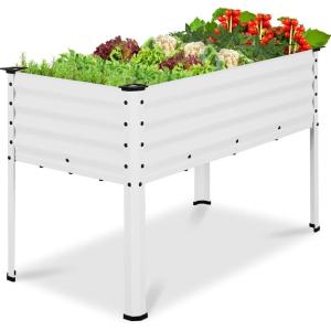 image:imageBest Choice Products 72x24x30in Non Toxic Galvanized Raised Garden Bed Metal Elevated Planter Box Vegetable Garden 100 Non Toxic Materials  CharcoalWhite