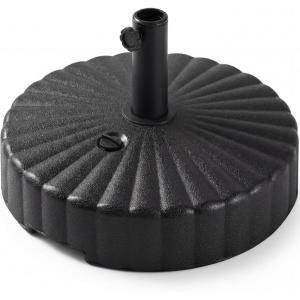 image:imageBest Choice Products Fillable Umbrella Base Stand Scallop Pattern Plastic Patio Umbrella Base Stand Pole Holder for Outdoor Lawn w 55lbs Weight Capacity 2 Adjustment Knobs  Black