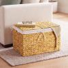 image:imageBest Choice Products Storage Basket wLid Large Woven Storage Basket Organizer wSeparate Lids Washable Sectioned Liner Bag for Living Room Bedroom Laundry Room Nursery  NaturalNatural