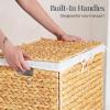 image:imageBest Choice Products Storage Basket wLid Large Woven Storage Basket Organizer wSeparate Lids Washable Sectioned Liner Bag for Living Room Bedroom Laundry Room Nursery  NaturalNatural