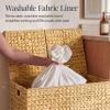 image:imageBest Choice Products Storage Basket wLid Large Woven Storage Basket Organizer wSeparate Lids Washable Sectioned Liner Bag for Living Room Bedroom Laundry Room Nursery  NaturalNatural