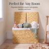 image:imageBest Choice Products Storage Basket wLid Large Woven Storage Basket Organizer wSeparate Lids Washable Sectioned Liner Bag for Living Room Bedroom Laundry Room Nursery  NaturalNatural