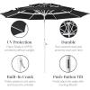 image:imageBest Choice Products 10ft 3Tier Patio Umbrella White Pole Outdoor Market Umbrella Steel PoleBlack