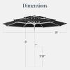 image:imageBest Choice Products 10ft 3Tier Patio Umbrella White Pole Outdoor Market Umbrella Steel PoleBlack