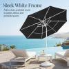 image:imageBest Choice Products 10ft 3Tier Patio Umbrella White Pole Outdoor Market Umbrella Steel PoleBlack