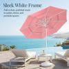 image:imageBest Choice Products 10ft 3Tier Patio Umbrella White Pole Outdoor Market Umbrella Steel PoleFlamingo Pink