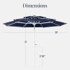 image:imageBest Choice Products 10ft 3Tier Patio Umbrella White Pole Outdoor Market Umbrella Steel PoleNavy Blue