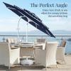 image:imageBest Choice Products 10ft 3Tier Patio Umbrella White Pole Outdoor Market Umbrella Steel PoleNavy Blue