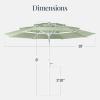 image:imageBest Choice Products 10ft 3Tier Patio Umbrella White Pole Outdoor Market Umbrella Steel PoleSage Green