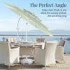 image:imageBest Choice Products 10ft 3Tier Patio Umbrella White Pole Outdoor Market Umbrella Steel PoleSage Green
