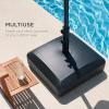 image:imageBest Choice Products 123lb Capacity Fillable Mobile Umbrella Base Heavy Duty Market Stand for Patio Deck Poolside w 4 Wheels 2 Locks 2 Knobs WindResistant Design  WhiteBlack
