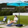 image:imageBest Choice Products 123lb Capacity Fillable Mobile Umbrella Base Heavy Duty Market Stand for Patio Deck Poolside w 4 Wheels 2 Locks 2 Knobs WindResistant Design  WhiteNavy Blue