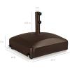 image:imageBest Choice Products 123lb Capacity Fillable Mobile Umbrella Base Heavy Duty Market Stand for Patio Deck Poolside w 4 Wheels 2 Locks 2 Knobs WindResistant Design  WhiteBronze