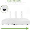 image:imageBest Choice Products 123lb Capacity Fillable Mobile Umbrella Base Heavy Duty Market Stand for Patio Deck Poolside w 4 Wheels 2 Locks 2 Knobs WindResistant Design  WhiteWhite