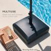 image:imageBest Choice Products 123lb Capacity Fillable Mobile Umbrella Base Heavy Duty Market Stand for Patio Deck Poolside w 4 Wheels 2 Locks 2 Knobs WindResistant Design  WhiteBronze