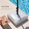 image:imageBest Choice Products 123lb Capacity Fillable Mobile Umbrella Base Heavy Duty Market Stand for Patio Deck Poolside w 4 Wheels 2 Locks 2 Knobs WindResistant Design  WhiteGray