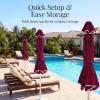 image:imageBest Choice Products 75ft Patio Market Umbrella with Wavy Trim UVFadeResistant 210g Canopy Crank amp Tilt Wind Vent HeavyDuty Frame  WhiteBurgundy