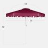 image:imageBest Choice Products 75ft Patio Market Umbrella with Wavy Trim UVFadeResistant 210g Canopy Crank amp Tilt Wind Vent HeavyDuty Frame  WhiteBurgundy