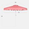 image:imageBest Choice Products 75ft Patio Market Umbrella with Wavy Trim UVFadeResistant 210g Canopy Crank amp Tilt Wind Vent HeavyDuty Frame  WhiteFlamingo Pink