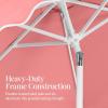 image:imageBest Choice Products 75ft Patio Market Umbrella with Wavy Trim UVFadeResistant 210g Canopy Crank amp Tilt Wind Vent HeavyDuty Frame  WhiteFlamingo Pink