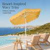 image:imageBest Choice Products 75ft Patio Market Umbrella with Wavy Trim UVFadeResistant 210g Canopy Crank amp Tilt Wind Vent HeavyDuty Frame  WhiteMarigold