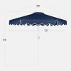 image:imageBest Choice Products 75ft Patio Market Umbrella with Wavy Trim UVFadeResistant 210g Canopy Crank amp Tilt Wind Vent HeavyDuty Frame  WhiteNavy Blue