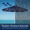image:imageBest Choice Products 75ft Patio Market Umbrella with Wavy Trim UVFadeResistant 210g Canopy Crank amp Tilt Wind Vent HeavyDuty Frame  WhiteNavy Blue