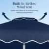 image:imageBest Choice Products 75ft Patio Market Umbrella with Wavy Trim UVFadeResistant 210g Canopy Crank amp Tilt Wind Vent HeavyDuty Frame  WhiteNavy Blue