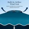 image:imageBest Choice Products 75ft Patio Market Umbrella with Wavy Trim UVFadeResistant 210g Canopy Crank amp Tilt Wind Vent HeavyDuty Frame  WhitePeacock