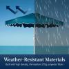 image:imageBest Choice Products 75ft Patio Market Umbrella with Wavy Trim UVFadeResistant 210g Canopy Crank amp Tilt Wind Vent HeavyDuty Frame  WhitePeacock