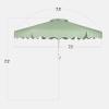 image:imageBest Choice Products 75ft Patio Market Umbrella with Wavy Trim UVFadeResistant 210g Canopy Crank amp Tilt Wind Vent HeavyDuty Frame  WhiteSage Green