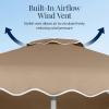 image:imageBest Choice Products 75ft Patio Market Umbrella with Wavy Trim UVFadeResistant 210g Canopy Crank amp Tilt Wind Vent HeavyDuty Frame  WhiteTan