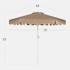 image:imageBest Choice Products 75ft Patio Market Umbrella with Wavy Trim UVFadeResistant 210g Canopy Crank amp Tilt Wind Vent HeavyDuty Frame  WhiteTan