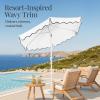 image:imageBest Choice Products 75ft Patio Market Umbrella with Wavy Trim UVFadeResistant 210g Canopy Crank amp Tilt Wind Vent HeavyDuty Frame  WhiteWhite