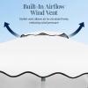 image:imageBest Choice Products 75ft Patio Market Umbrella with Wavy Trim UVFadeResistant 210g Canopy Crank amp Tilt Wind Vent HeavyDuty Frame  WhiteWhite