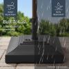 image:imageBest Choice Products Fillable Umbrella Base Stand Pyramid Design Plastic Patio Umbrella Base Stand Pole Holder for Outdoor Lawn w 55lbs Weight Capacity Adjustment Knob  BrownBlack Pyramid