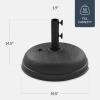 image:imageBest Choice Products Fillable Umbrella Base Stand Pyramid Design Plastic Patio Umbrella Base Stand Pole Holder for Outdoor Lawn w 55lbs Weight Capacity Adjustment Knob  BrownBlack Dome