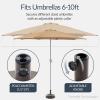 image:imageBest Choice Products Fillable Umbrella Base Stand Pyramid Design Plastic Patio Umbrella Base Stand Pole Holder for Outdoor Lawn w 55lbs Weight Capacity Adjustment Knob  BrownBrown Dome