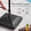 image:imageBest Choice Products Fillable Umbrella Base Stand Pyramid Design Plastic Patio Umbrella Base Stand Pole Holder for Outdoor Lawn w 55lbs Weight Capacity Adjustment Knob  BrownBlack Pyramid