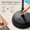 image:imageBest Choice Products Fillable Umbrella Base Stand Pyramid Design Plastic Patio Umbrella Base Stand Pole Holder for Outdoor Lawn w 55lbs Weight Capacity Adjustment Knob  BrownBlack Dome