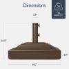 image:imageBest Choice Products Fillable Umbrella Base Stand Pyramid Design Plastic Patio Umbrella Base Stand Pole Holder for Outdoor Lawn w 55lbs Weight Capacity Adjustment Knob  BrownBrown Pyramid