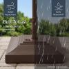 image:imageBest Choice Products Fillable Umbrella Base Stand Pyramid Design Plastic Patio Umbrella Base Stand Pole Holder for Outdoor Lawn w 55lbs Weight Capacity Adjustment Knob  BrownBrown Pyramid