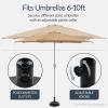 image:imageBest Choice Products Fillable Umbrella Base Stand Pyramid Design Plastic Patio Umbrella Base Stand Pole Holder for Outdoor Lawn w 55lbs Weight Capacity Adjustment Knob  BrownBlack Dome