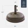 image:imageBest Choice Products Fillable Umbrella Base Stand Pyramid Design Plastic Patio Umbrella Base Stand Pole Holder for Outdoor Lawn w 55lbs Weight Capacity Adjustment Knob  BrownBrown Dome