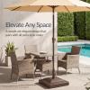 image:imageBest Choice Products Fillable Umbrella Base Stand Pyramid Design Plastic Patio Umbrella Base Stand Pole Holder for Outdoor Lawn w 55lbs Weight Capacity Adjustment Knob  BrownBrown Pyramid